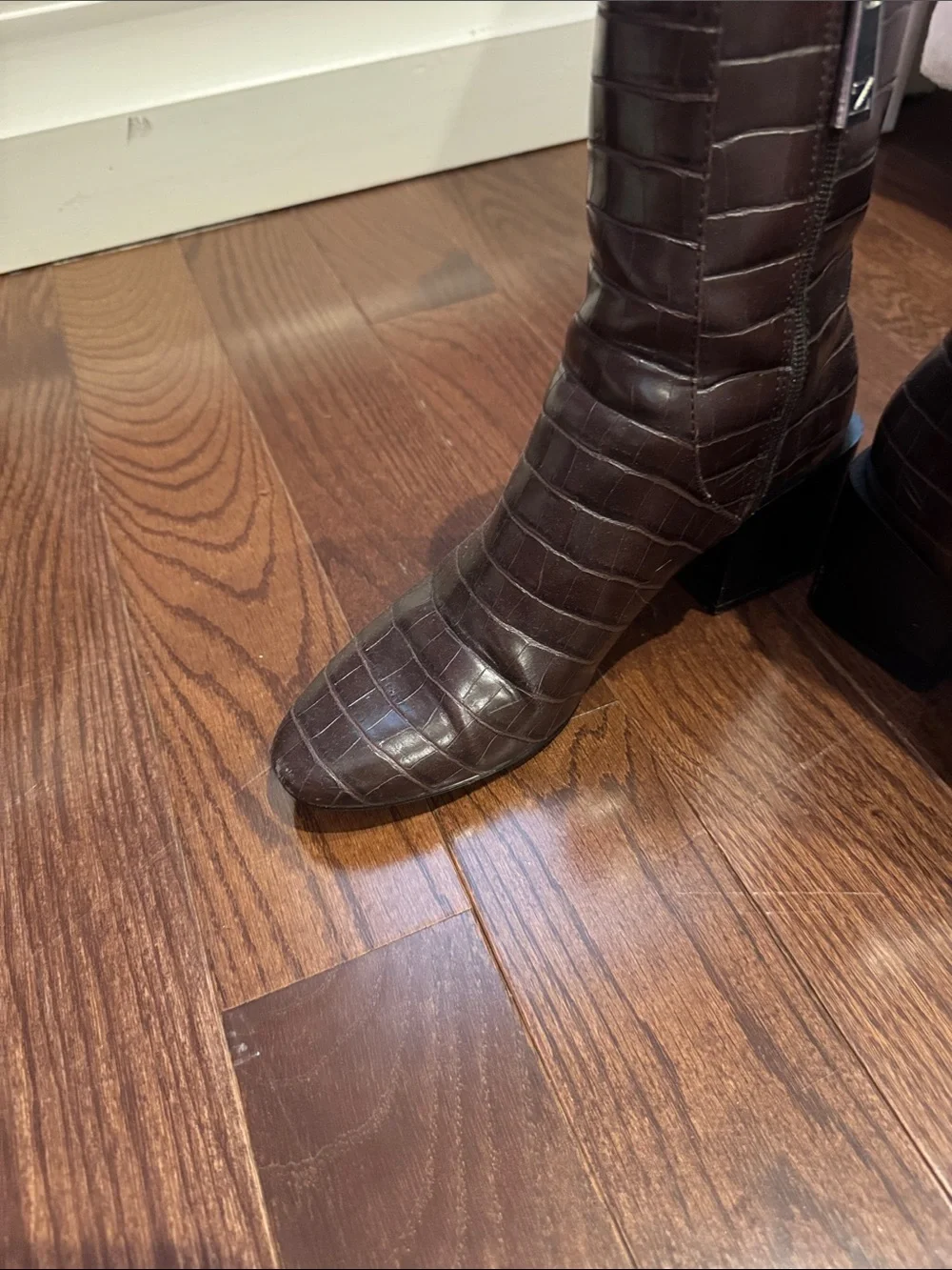 Zara croc embossed